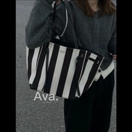 Celine phantom cabas 黑白條紋帆布Tote
