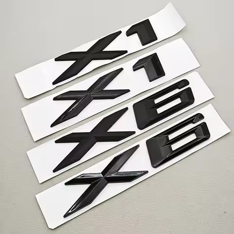 3D ABS Car Styling Letters Rear Trunk Auto Decals Logo X1 X6 Sticker Emblem For BMW X1 X6 E84 E71 Ex
