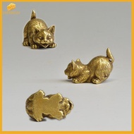 [Chday-t] 8 Styles Cute Brass Cat Figurines Miniatures Small Handcrafted Desktop Ornaments for Coffe