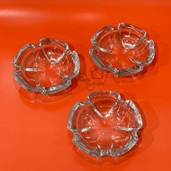 Ashtray AT-5SG/ASHTRAY/ Clear Glass ASHTRAY/ ASHTRAY/Flower MOTIF ASHTRAY