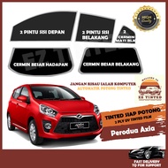 Perodua Axia_Full Set _Tinted Kereta _2PLY UV Film_Hitam_Siap Potong/Car Tinted/Tinted Kereta/Tinted