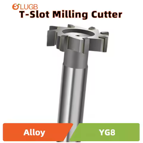 Alloy T-Slot Milling Cutter Tungsten Steel Rough Inserted Straight Shank For Hardness Metal Keyway E