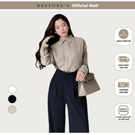 BBSTORE’S Luxurious Pleated Chest Long Sleeve Shirt - A3576