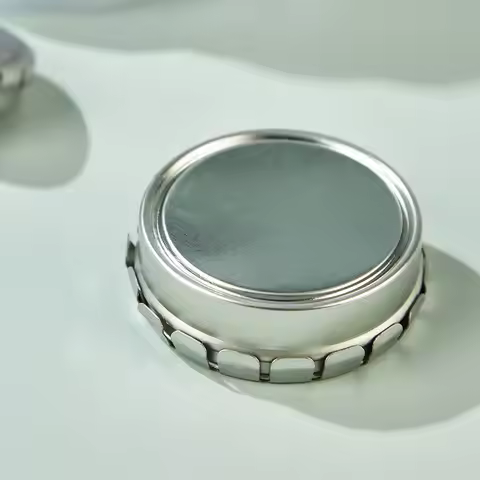 5PCS Round Small Chewing Gum Press Iron Can Portable Mini Candy Solid Balm Tin Storage Box Decompres