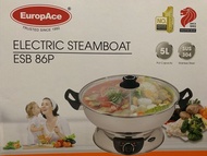Brand New EuropAce ESB 86P Electric Steamboat 5L. Stainless Steel. Local SG Stock and warranty !!