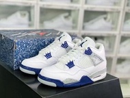 Nike Air Jordan 4喬丹4代籃球鞋｜顏色 白｜ 藍｜ 淺灰 ｜尺碼 40 40.5 41 42 42.5 43 44 44.5 45 46