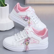 Sanrio kuromi Girl Flat Shoes Breathable Sneakers Student Running Shoes Cartoon Cute Board Shoes My 