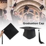 Unisex Graduation Cap Bachelor's Degree Ceremony Hat with Tassel Black Adult Graduation Hat