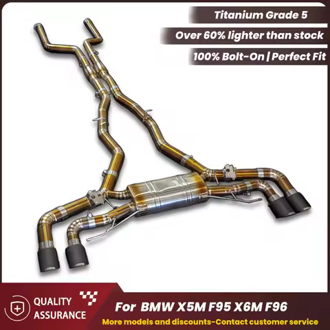 ECCF Valvetronic Titanium Catback Exhaust For BMW X5M X6M F95 F96 Aggressive Exhaust Sound Performan