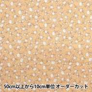 【数量5から】 生地 『スケア ホーミーシスター 線描き花柄 サフラン HS10502-B』
