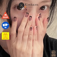 (N16) Fake Nails Set of 24 Short Form Coffee Nails