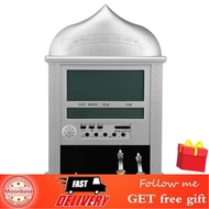 Moonbase Alarm Clock Muslim Islamic Prayer Praying Azan Athan Wall Silver with Pen  Table