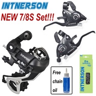 INTNERSON 7/8Speed RD Shifter Chain Groupset 7/8Speed MTB Bike Parts Suitable for New Rider