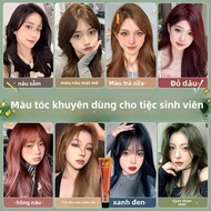 MengQian Natural Black Hair Dye Women's Popular Color Dyeing Paste Hazel Brown Raspberry Red Black T