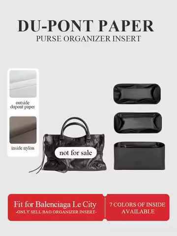 Dupont Paper Purse Organizer Insert Fit for Balenciaga Le City Handbag Lightweight Inside Purse Stor