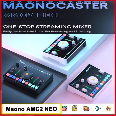 MaonoCaster AMC2 NEO Audio Interface Streaming Mixer with Pro-preamp 48V Phantom Power for Streaming