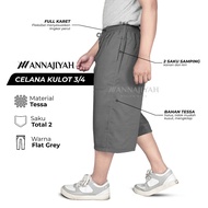 3/ 4 Short Sirwal Culottes Pants for Casual Wear, Patchwork Material for Adult Men 3/4 Pants Men
