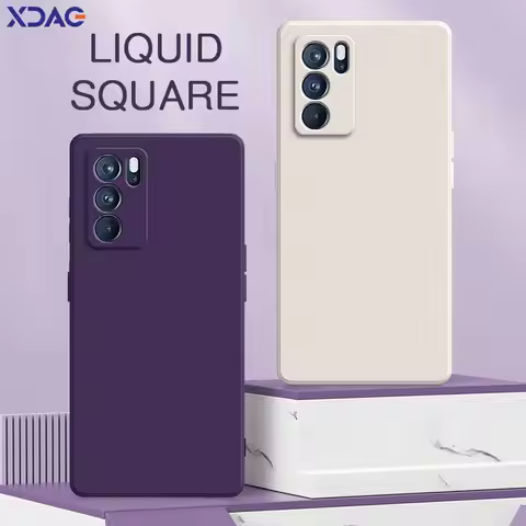 Square Liquid Silicone Case for OPPO Reno6 Reno 6 Pro Plus 5G Camera Protective 360 Shockproof Soft 