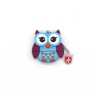 Pendrive128GB 64GB 32GB 8GB 16GB New Cartoon Owl Free Chain Blue Funny Owl Pendrive 2TB 1TB 1GB