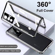 Case For Vivo X70 Pro Plus Tempered Glass 360 Cover For Vivo X70 Pro Case Magnet Full Body Flip Metal