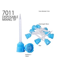 7011 Dental Mixing Tip Blue Biru 1:1 / Tips Gigi Temporary Crown New