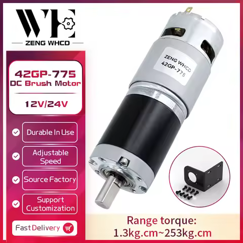 Planetary reduction motor 42GP-775 high torque 12V/24V can rotate forward and reverse 8PRM~1600PRM, 