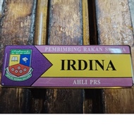 NameTag GOLD Besi/Custom Made logo SEKOLAH - PRS  Pembimbing Rakan Sebaya (PRS) di sekolah with Pin/
