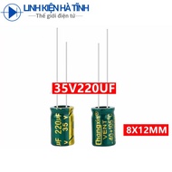 60 CAPACITORS 220UF 35V 8X12MM GREEN CAPACITOR 220UF 35V -BH05
