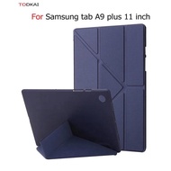 Casing Samsung galaxy tab A9 plus 11 inch Vertical Stand Trifold Protective Smart Cover