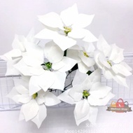 PUTIH White Christmas Flowers Christmas Gift Parcel Decoration White Christmas Gift