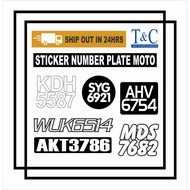STICKER NUMBER PLATE MOTO POS DALAM 24 JAM MUDAH TAMPAL DAN BERKUALITI TINGGI