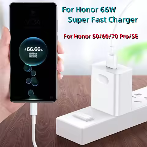 66W EU US SuperCharge Super Fast Charger For Honor 90 80 70 Magic 7 6 5 Pro V3 V2 VS3 X9 X8A X7A V30