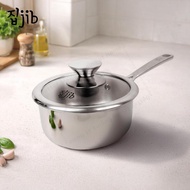 JIB Mini Saucepan Stainless Steel SUS 316L / Panci Susu Tutup Kaca 16 cm Food Grade Anti Karat