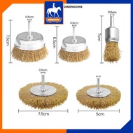 Bộ 3 bánh cước chén cước chổi cước 50mm Total TAC310031 vệ sinh đánh bóng dùng máy khoan