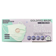 GOLDPRO MASK - 成人醫用口罩 50片 獨立包裝 蝦米粉