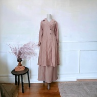 New Ivory Linen Blazer Skirt Set by The Violetas – 047GI