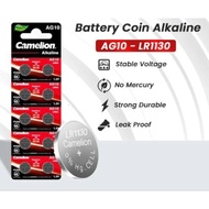 Camelion Alkaline Battery Coin AG10 Button Battery LR1130 LR54 SR54 Maxel Calculator