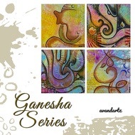 Ganesha Series / Original Art / Mix Media / Canvas Paintings / 20x20 cm