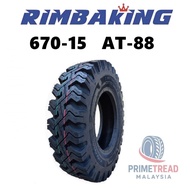 670-15 TUBE TYPE | NEW TYRE | RIMBAKING AT-88 | DUHOW DH-80 | VIKING TRACKER II | RIMBAKING AT-66