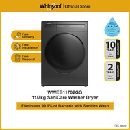 Whirlpool WWEB11702GG SaniCare 11/7kg Washer-Dryer with 2 Years Warranty