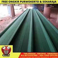 0.3MM x 75CM x 4M / NM Seng Spandek Galvalum Pasir Gel Kecil Hijau Lbr