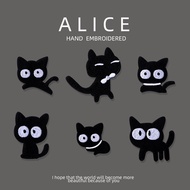Black Cat DIY Self Adhesive Iron on Sew on Embroidered Patches