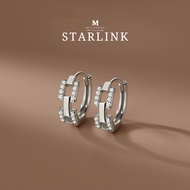 YY.Fashion Starlink Silver Earrings Diamond Stylish Fashion Real Women's E014