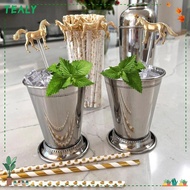 TEALY Drink Stirrers, Drink Tool Water Cup Accessories Horse Straw Decoration, Gifts Horse Shape Metal Horse Stirrer Metal Horse Straw