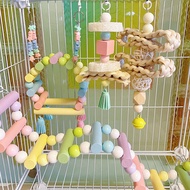 SgSELLERT Parrot Ladder Ladder Ladder to Swing Bite-Resistant Cuttlebone Hanging String Sugar Glider