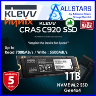 (ALLSTARS : We are Back / Storage PROMO) KLEVV Cras C920 1TB / KLEVV C920 1TB NVME M.2 SSD (Gen4x4 / PCIE 4.0 x4 / SLC Caching / Read up to 7000MB/s, Write up to 5500MB/s (K01TBM2SP0-C92) / Internal SSD (Warranty 5years with TechDynamic)