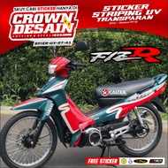 Yamaha F1ZR FIZ R striping sticker, transparent Caltex variation - maxdecal transparent fizr caltex 
