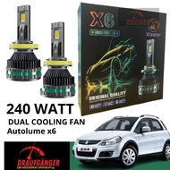 LED Headlight X-Over Sx4 240 Watt Original Autolume X6 PnP Suzuki X-Over Sx4