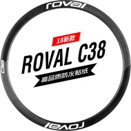 Sticker~lightning C38 DISC DISC Brake Wheel Set Sticker Carbon Blade Ring Color Change Modified Waterproof Reflective Sticker Bicycle