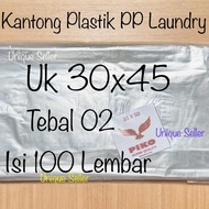 [Isi100] PIKO Laundry Plastic 30x45 Thickness 02 PP Plastic Bag/ Size 30 x 45 x 02 Thin Opp Plastic/